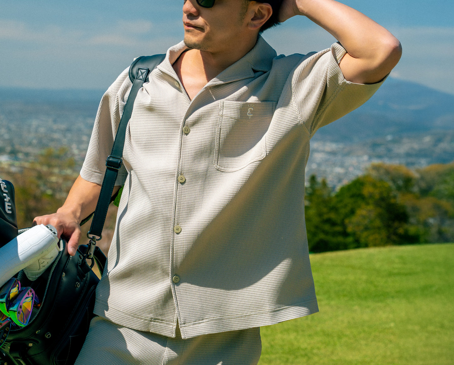 MENSワッフルハーフパンツ