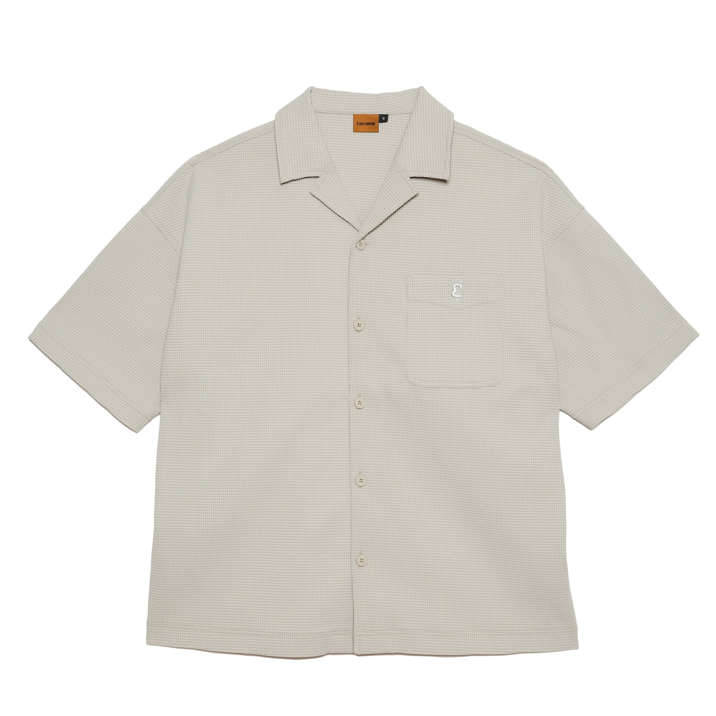 MENSワッフル開襟シャツ