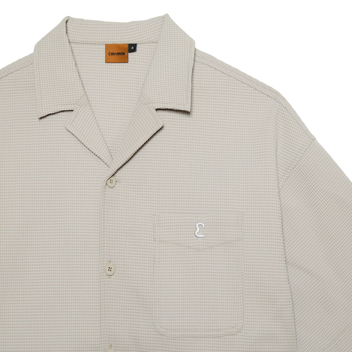 MENSワッフル開襟シャツ