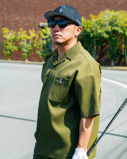 MENSワッフル開襟シャツ